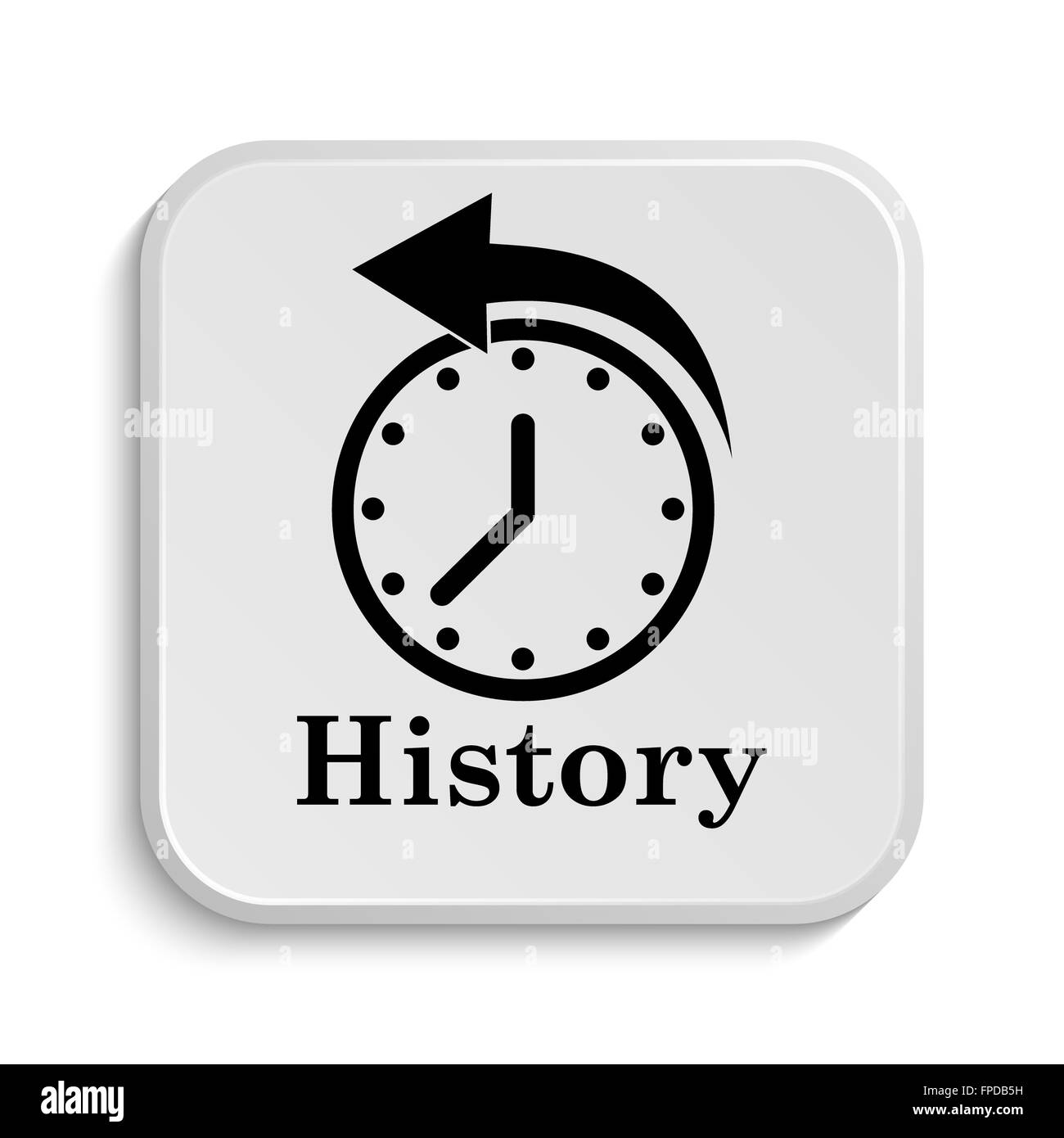 History icon. Internet button on white background Stock Photo - Alamy