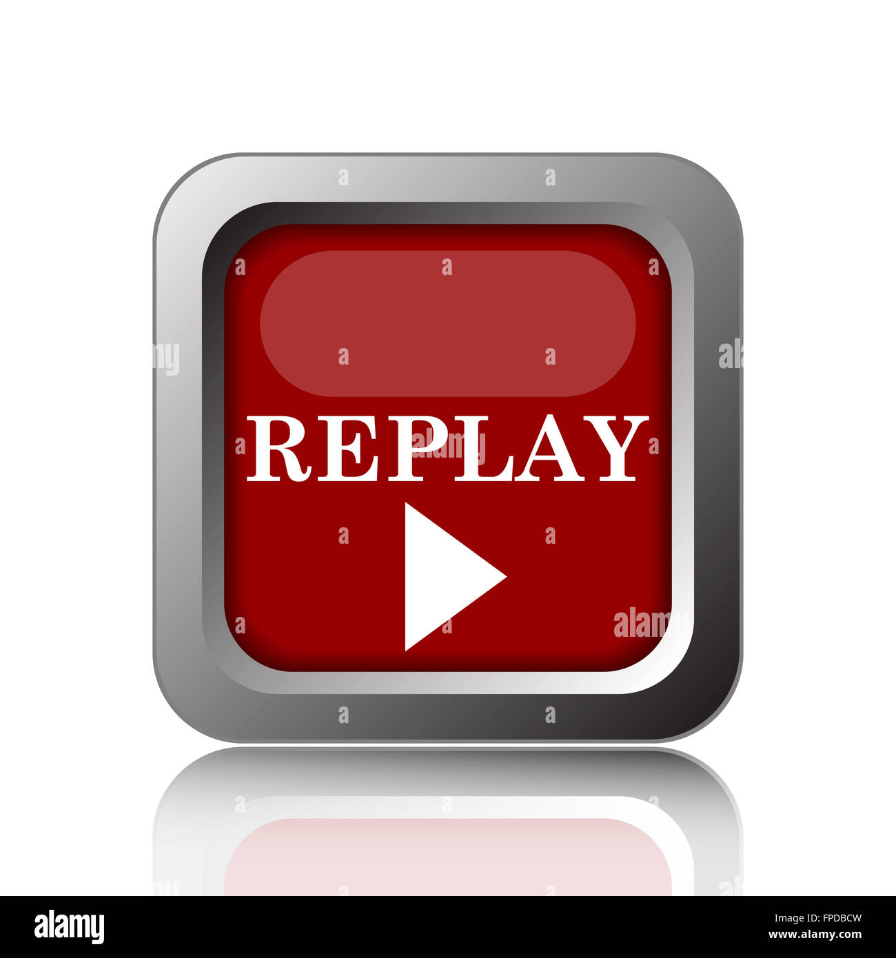 Replay icon. Internet button on white background Stock Photo - Alamy