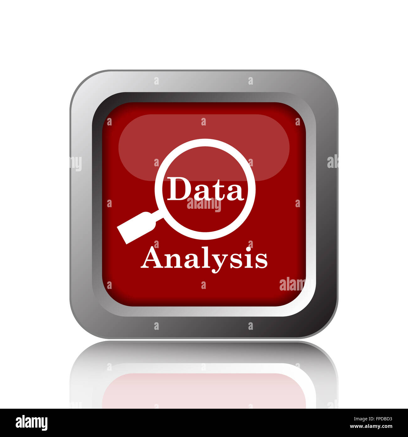 Data analysis icon. Internet button on white background Stock Photo - Alamy