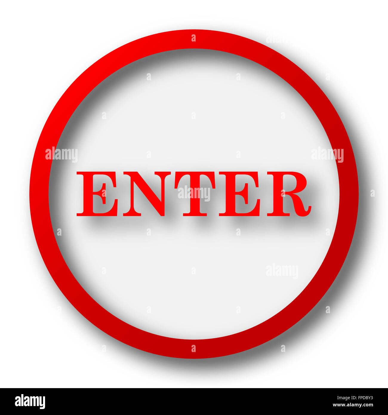 Enter icon. Internet button on white background Stock Photo - Alamy