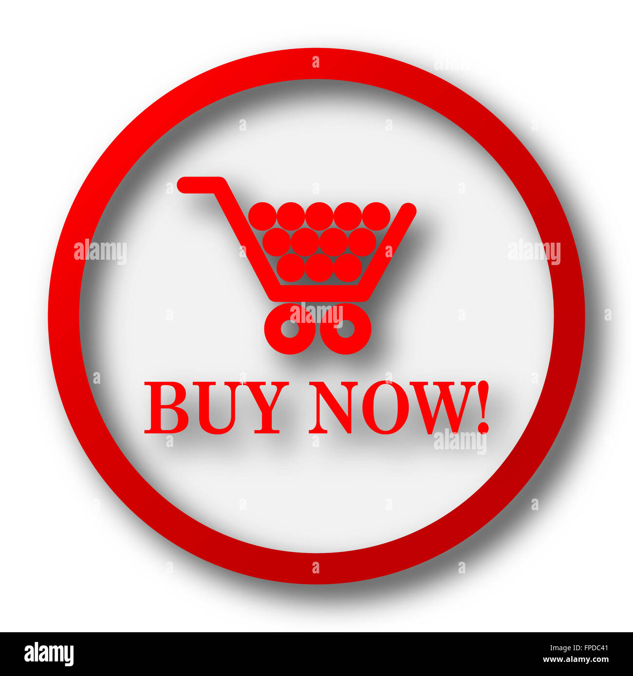 Buy now shopping cart icon. Internet button on white background Stock ...