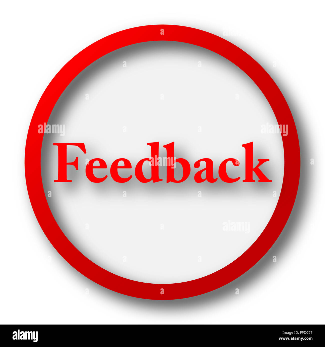 Feedback icon. Internet button on white background Stock Photo - Alamy
