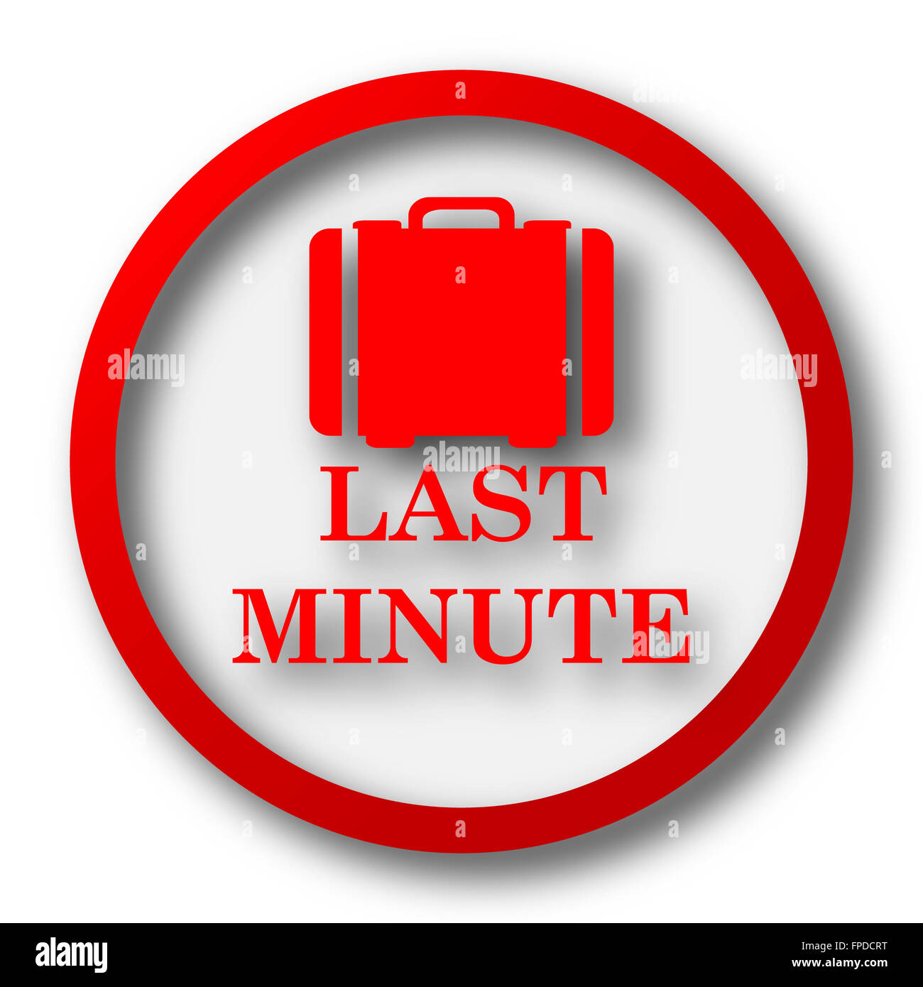 Last minute icon. Internet button on white background Stock Photo - Alamy