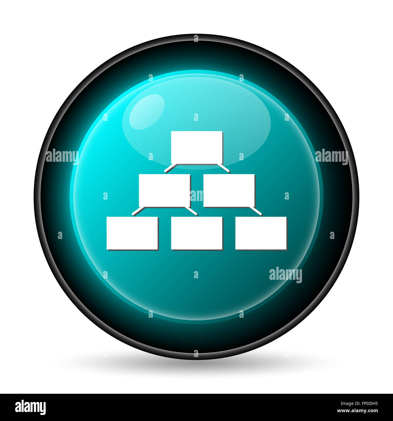 Organizational chart icon. Internet button on white background Stock ...