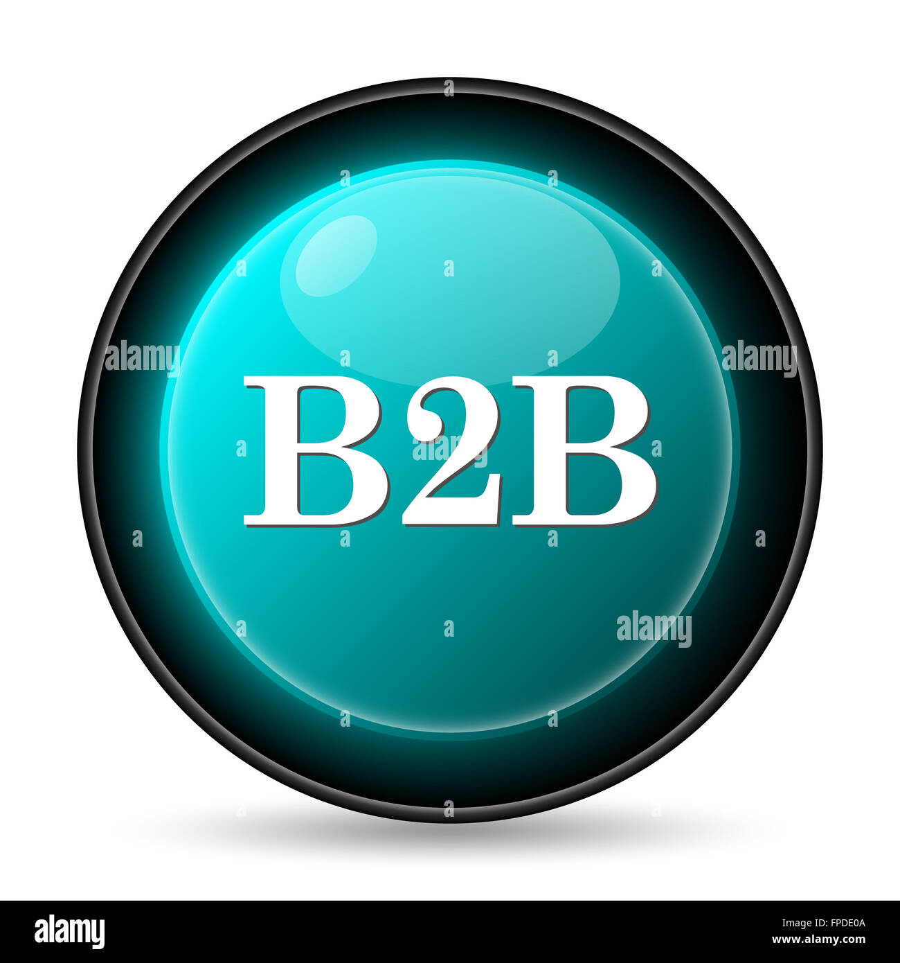 B2B icon. Internet button on white background Stock Photo - Alamy