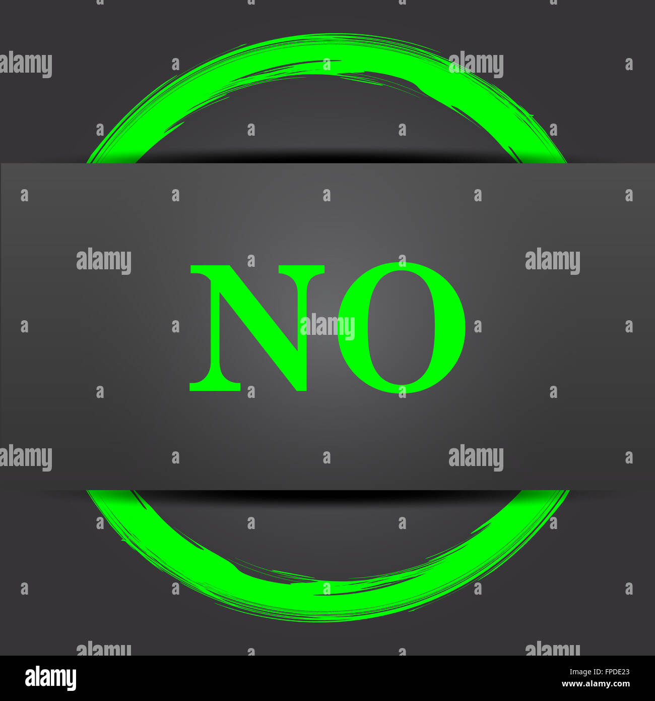No icon. Internet button with green on grey background Stock Photo - Alamy
