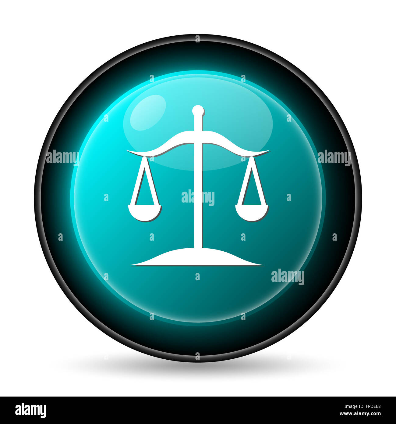 Balance icon. Internet button on white background Stock Photo - Alamy