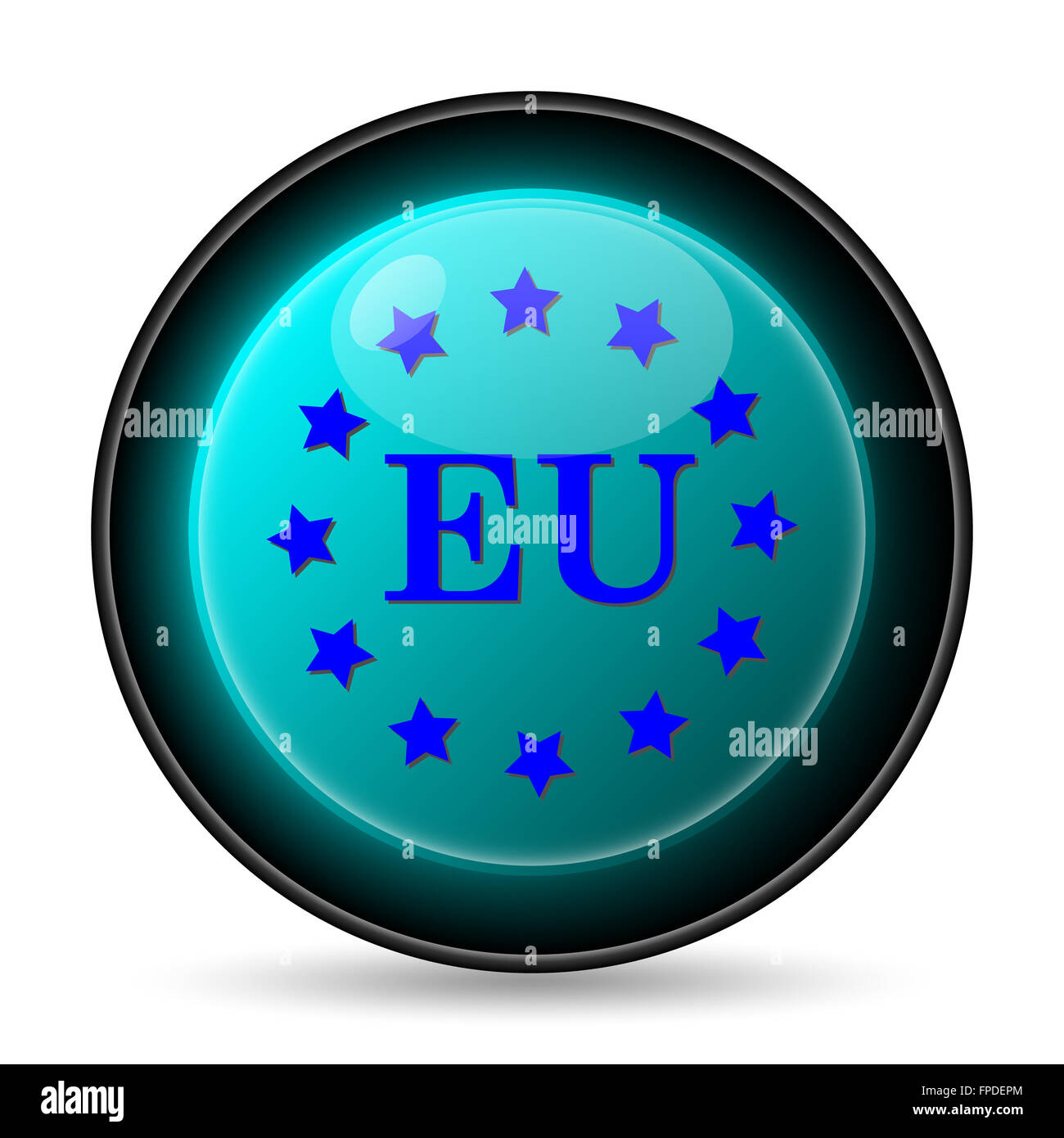 European union icon. Internet button on white background Stock Photo ...