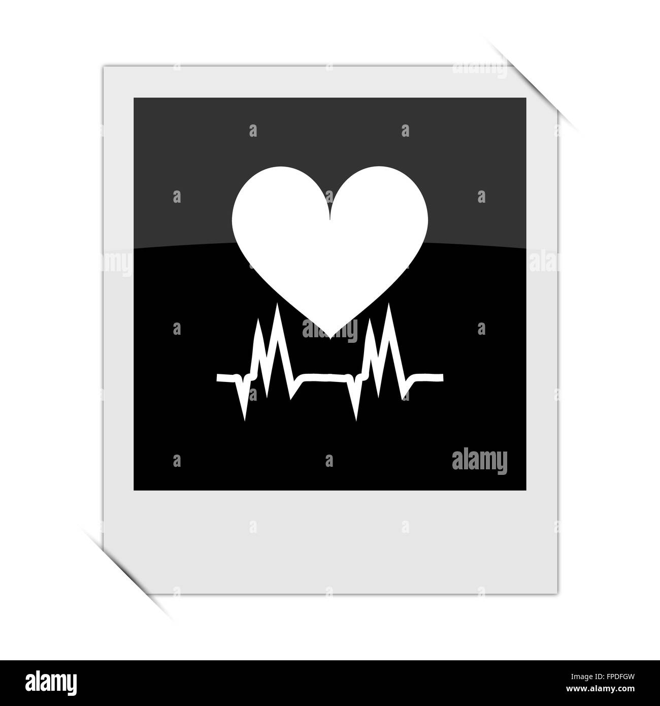 Heart icon within a photo on white background Stock Photo - Alamy