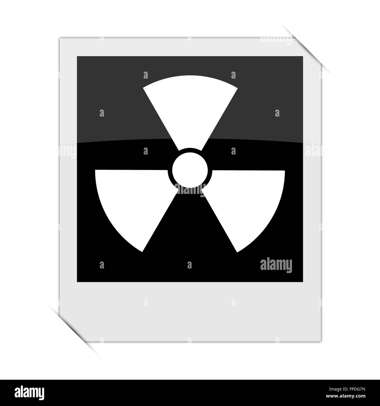 Radiation icon within a photo on white background Stock Photo - Alamy