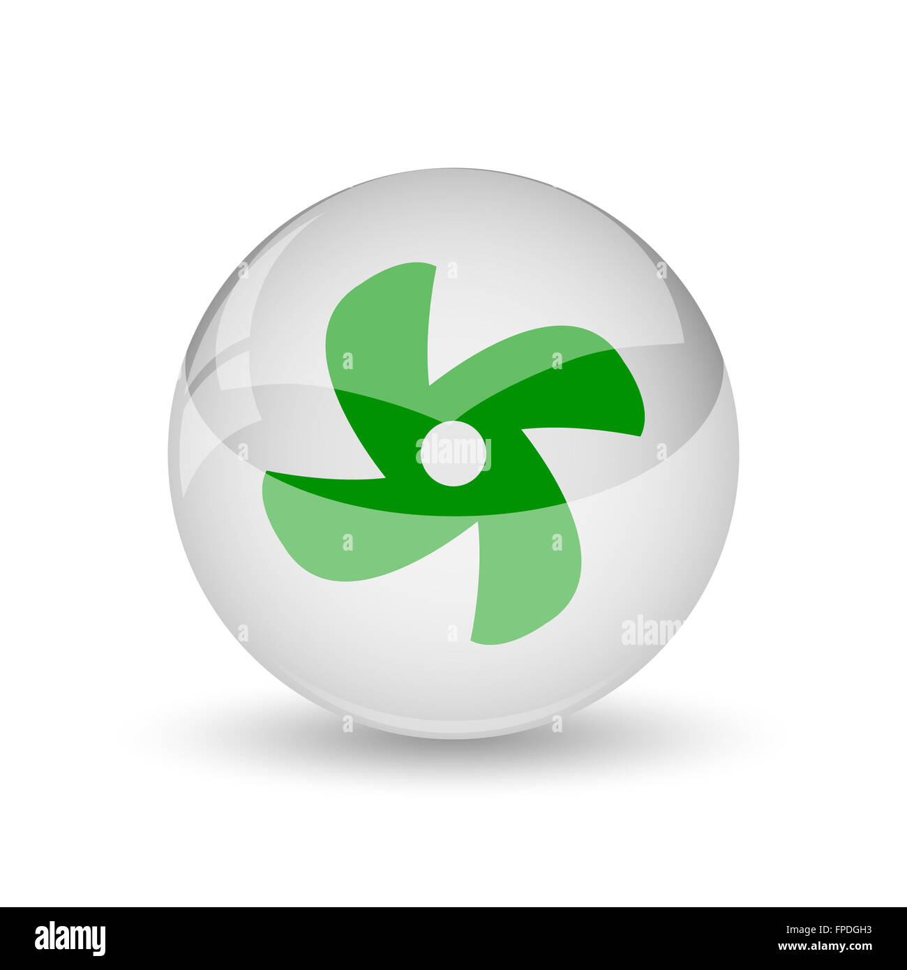 Fan icon. Internet button on white background Stock Photo - Alamy
