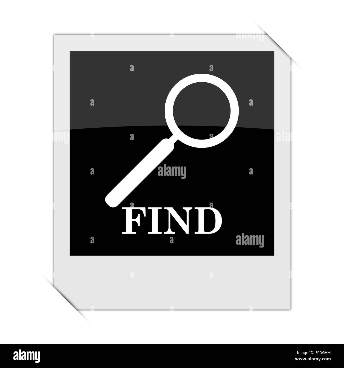 Find icon within a photo on white background Stock Photo - Alamy