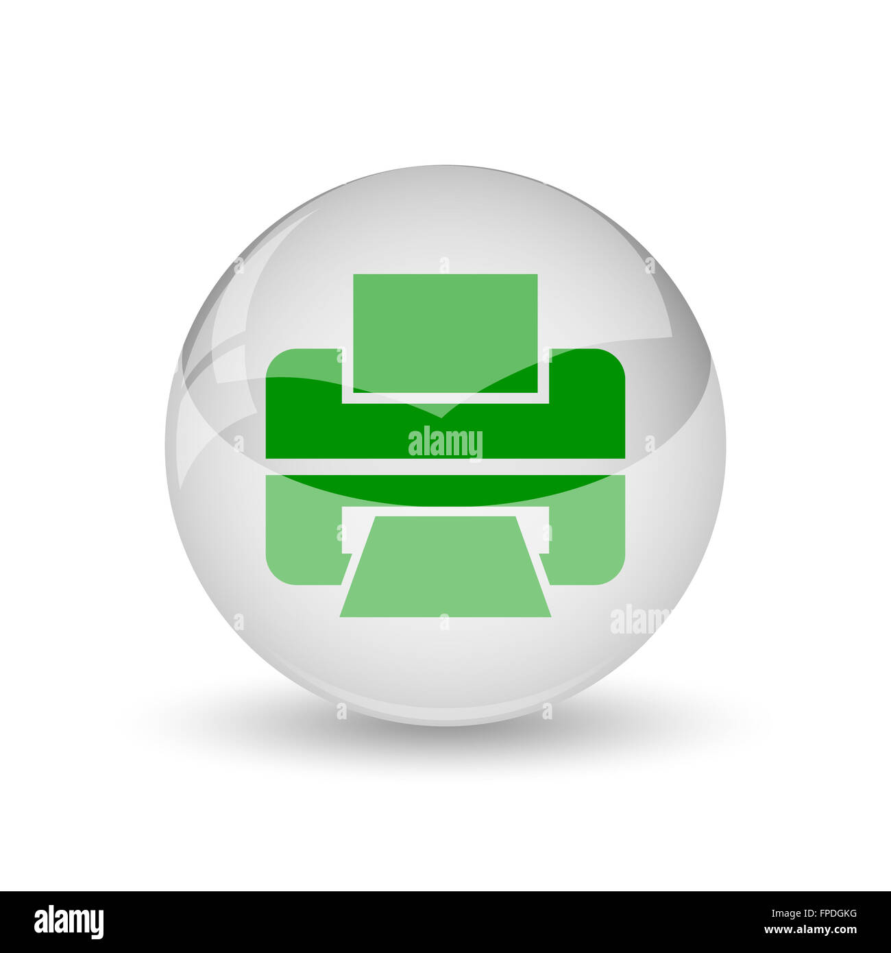 Printer icon. Internet button on white background Stock Photo - Alamy