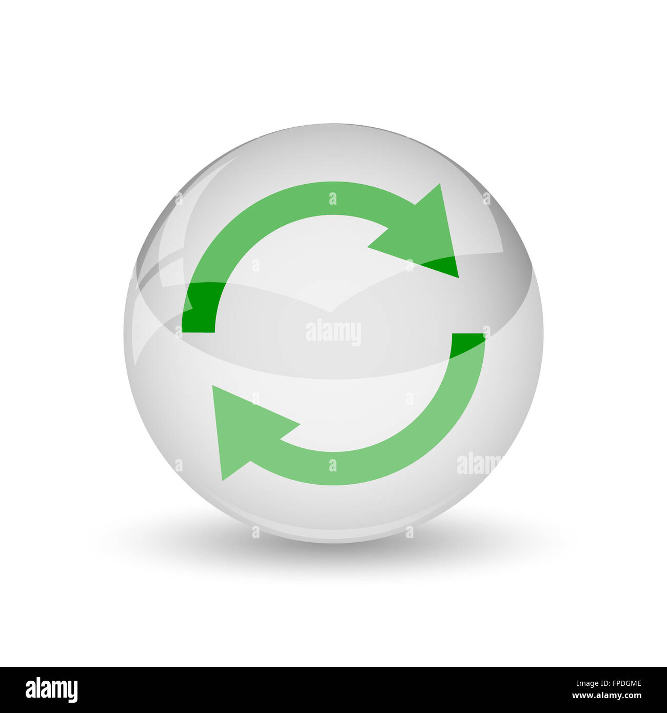 Reload two arrows icon. Internet button on white background Stock Photo ...