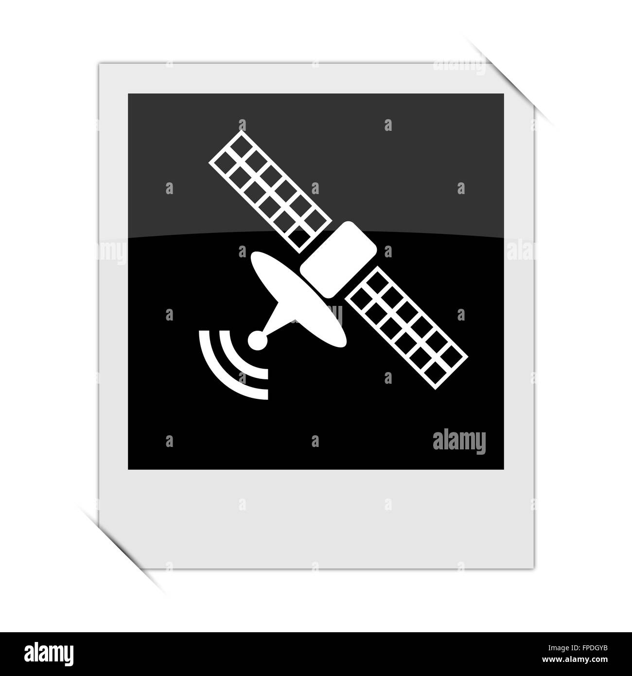 Antenna icon within a photo on white background Stock Photo - Alamy