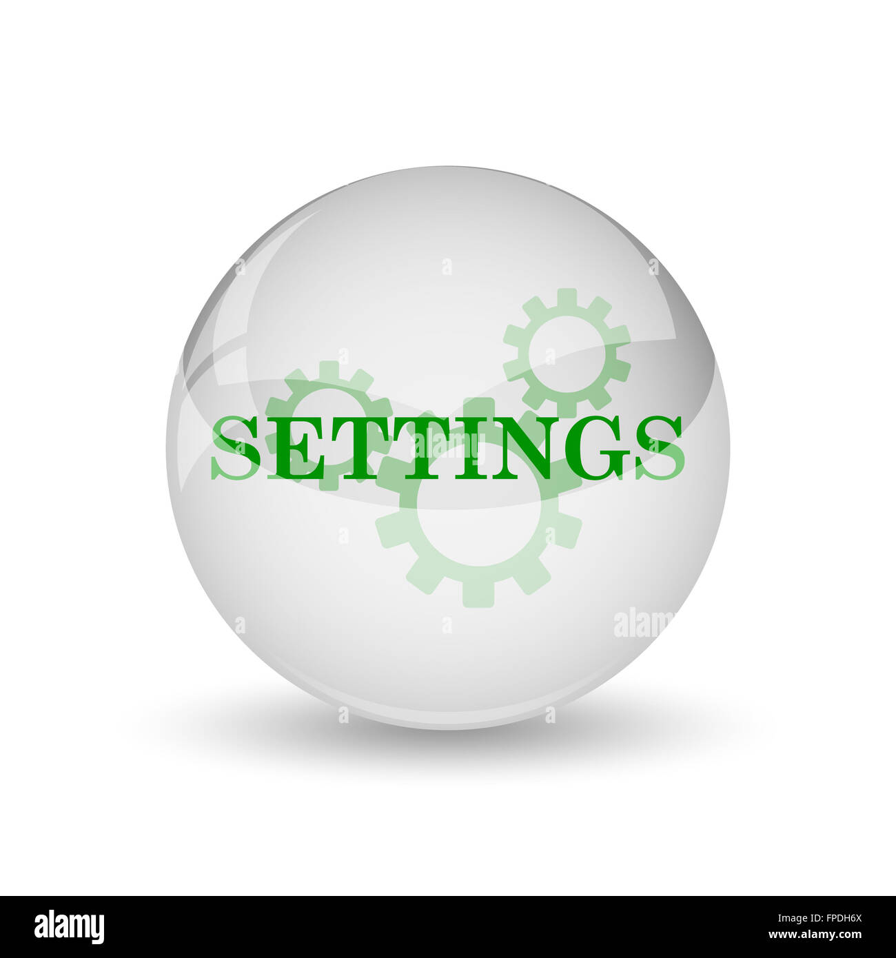 Settings icon. Internet button on white background Stock Photo - Alamy