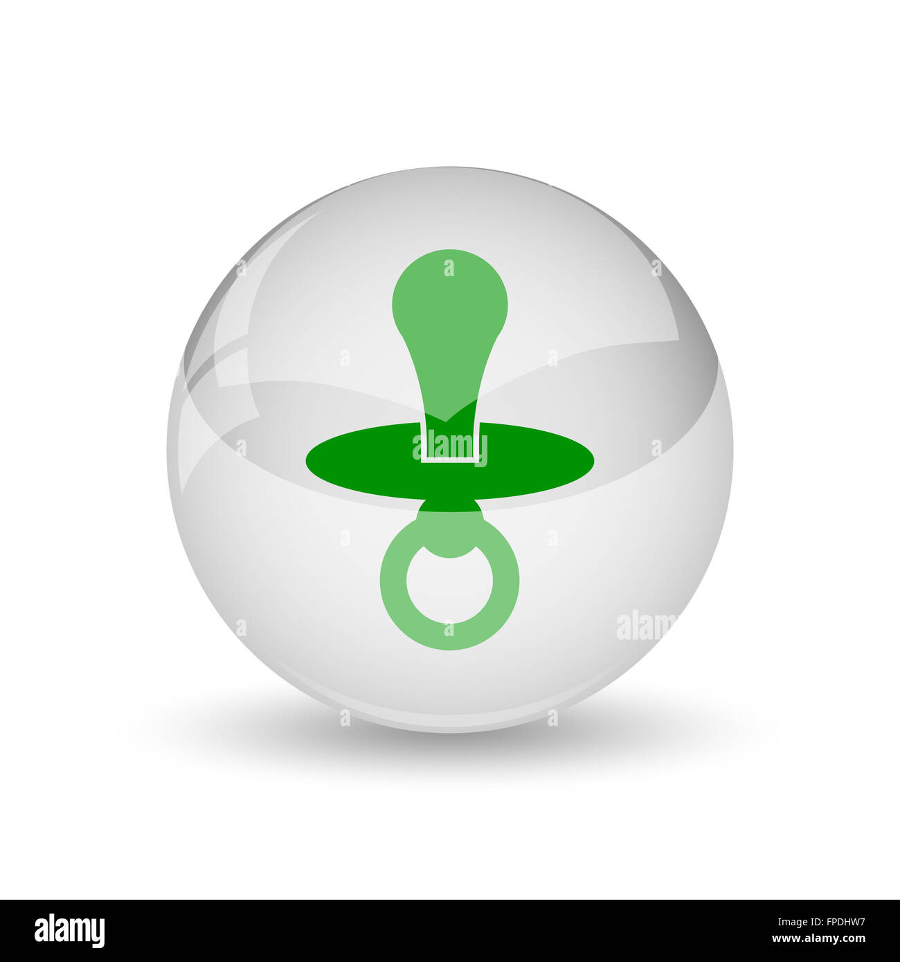 Pacifier icon. Internet button on white background Stock Photo - Alamy