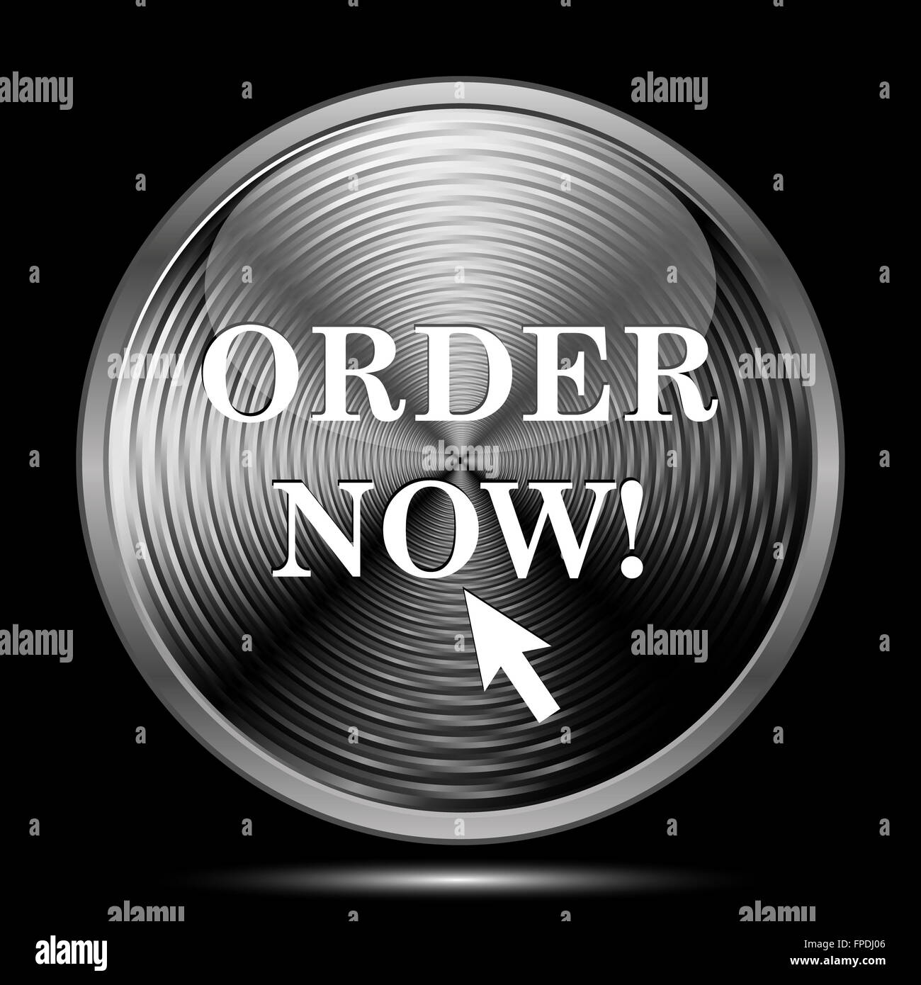 Order now icon. Internet button on black background Stock Photo - Alamy