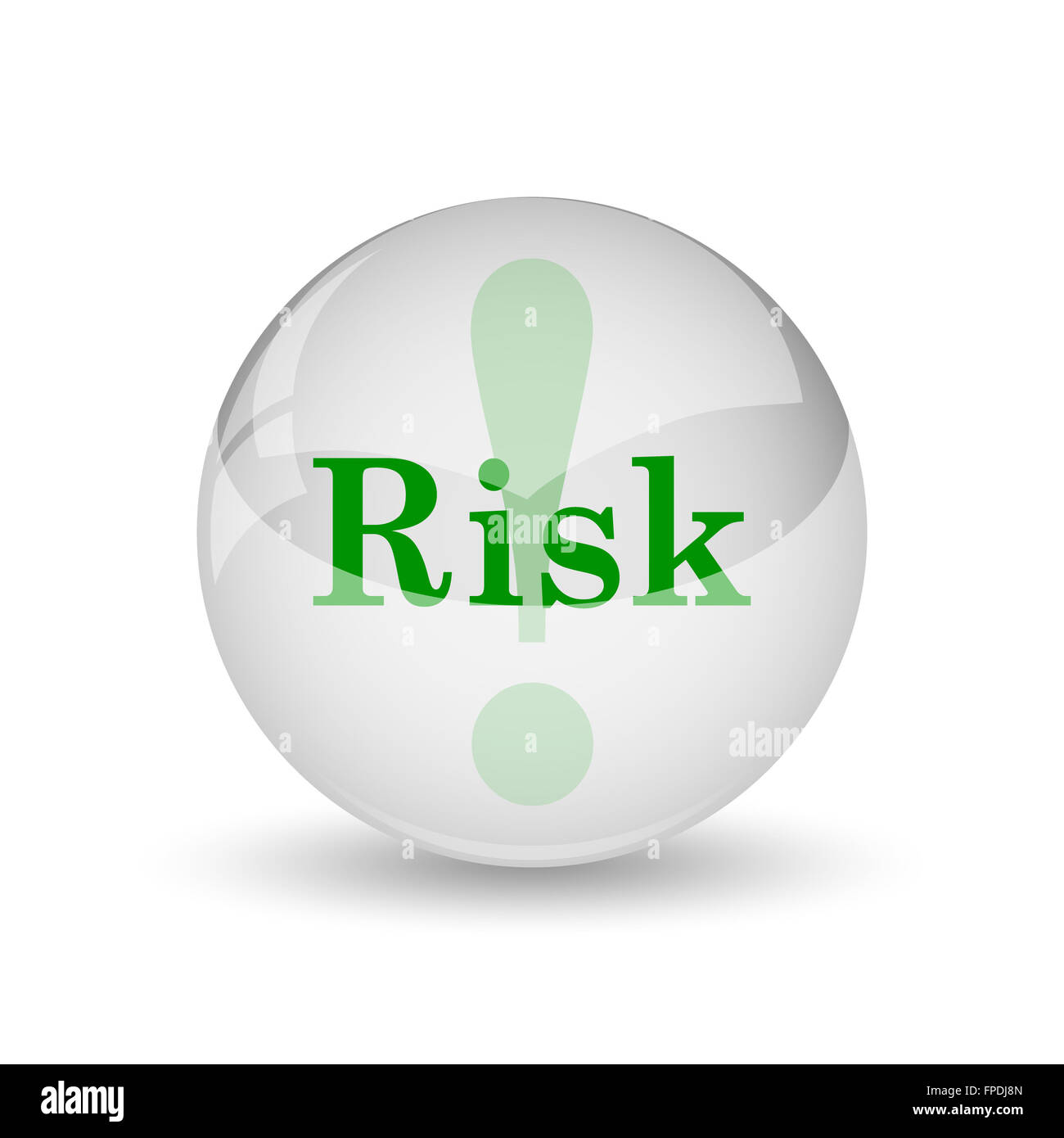 Risk icon. Internet button on white background Stock Photo - Alamy
