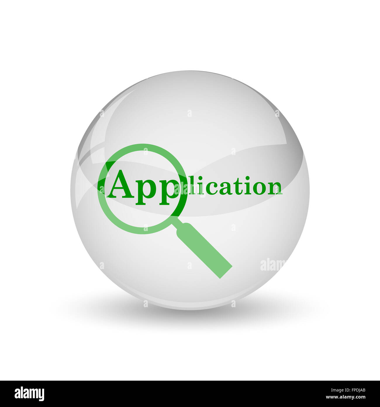 Application icon. Internet button on white background Stock Photo - Alamy