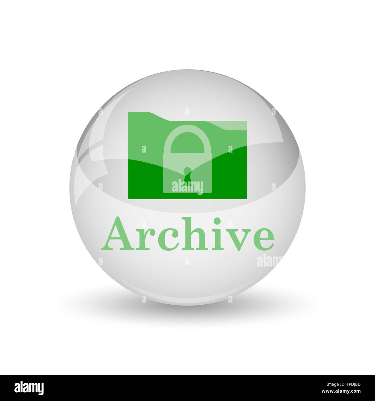 Archive icon. Internet button on white background Stock Photo - Alamy
