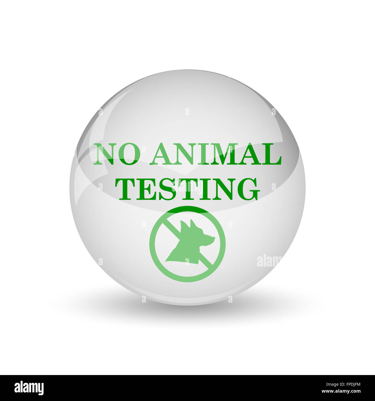 No animal testing icon. button on white background Stock Photo