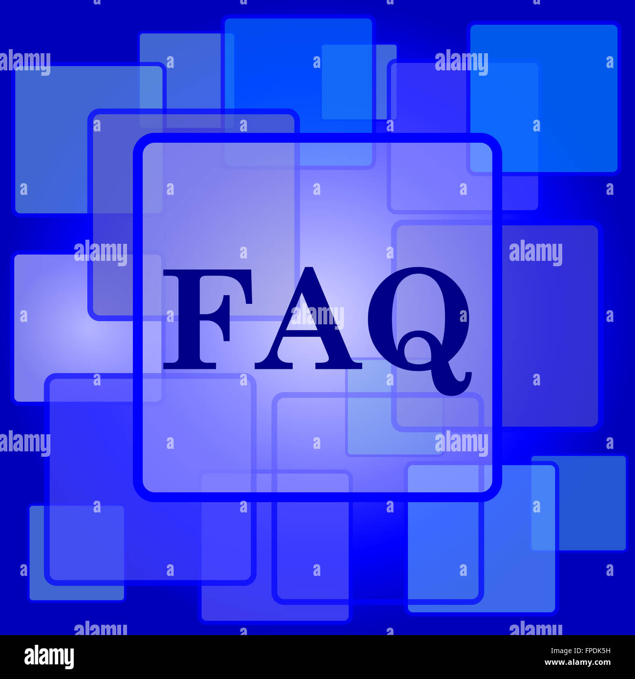 FAQ icon. Internet button on abstract background Stock Photo - Alamy
