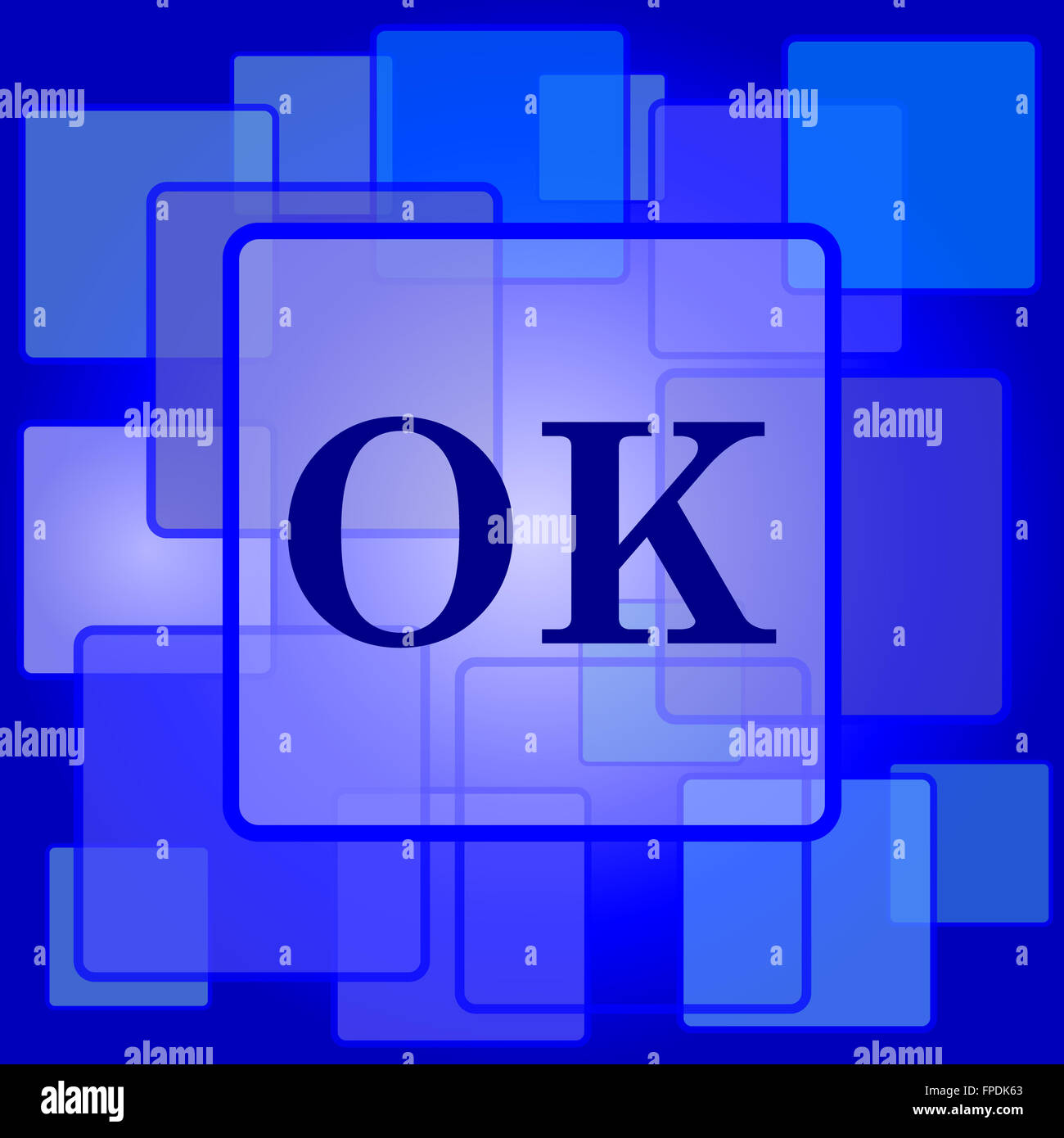OK icon. Internet button on abstract background Stock Photo - Alamy