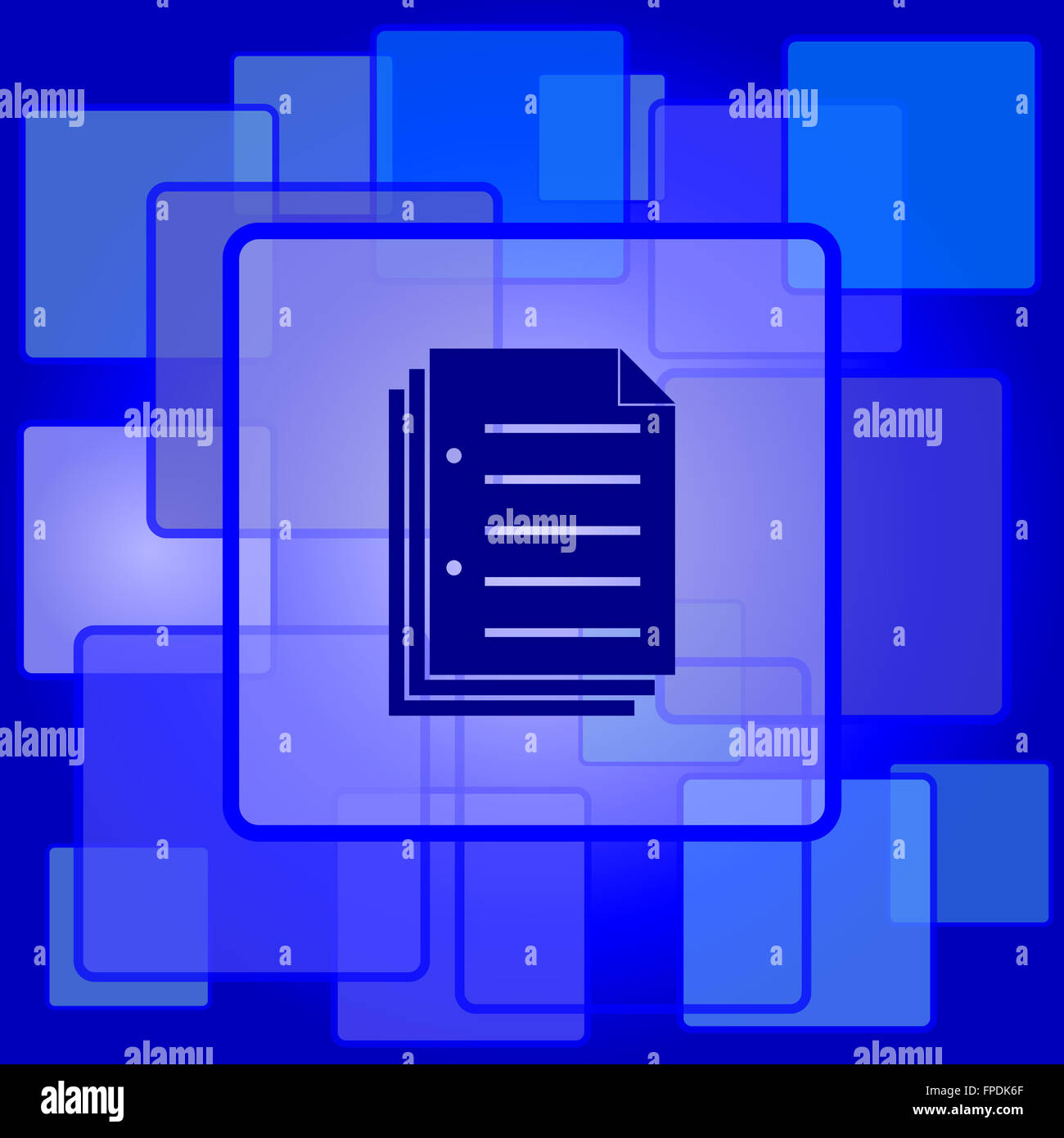 Document icon. Internet button on abstract background Stock Photo - Alamy