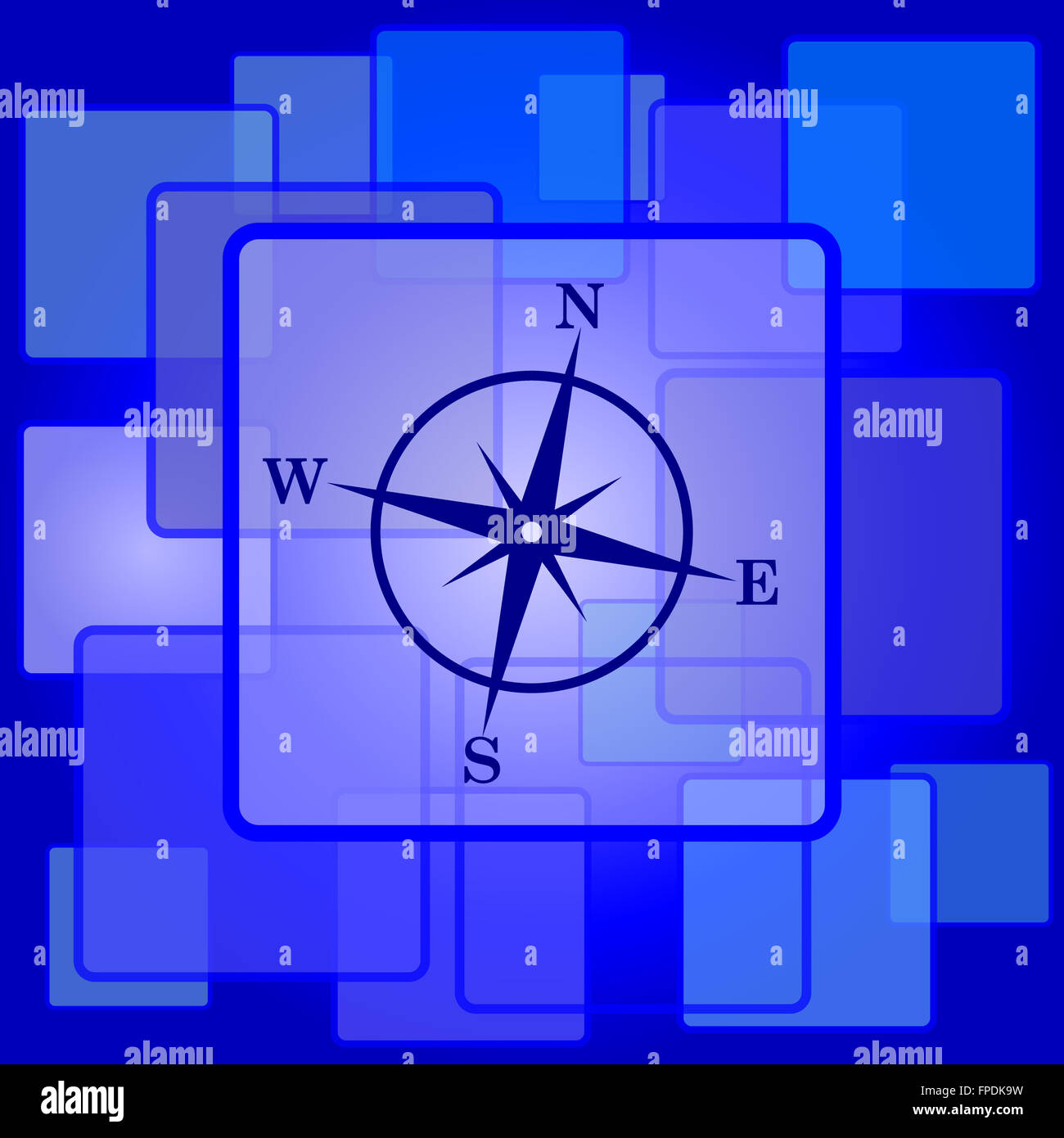 Compass icon. Internet button on abstract background Stock Photo - Alamy