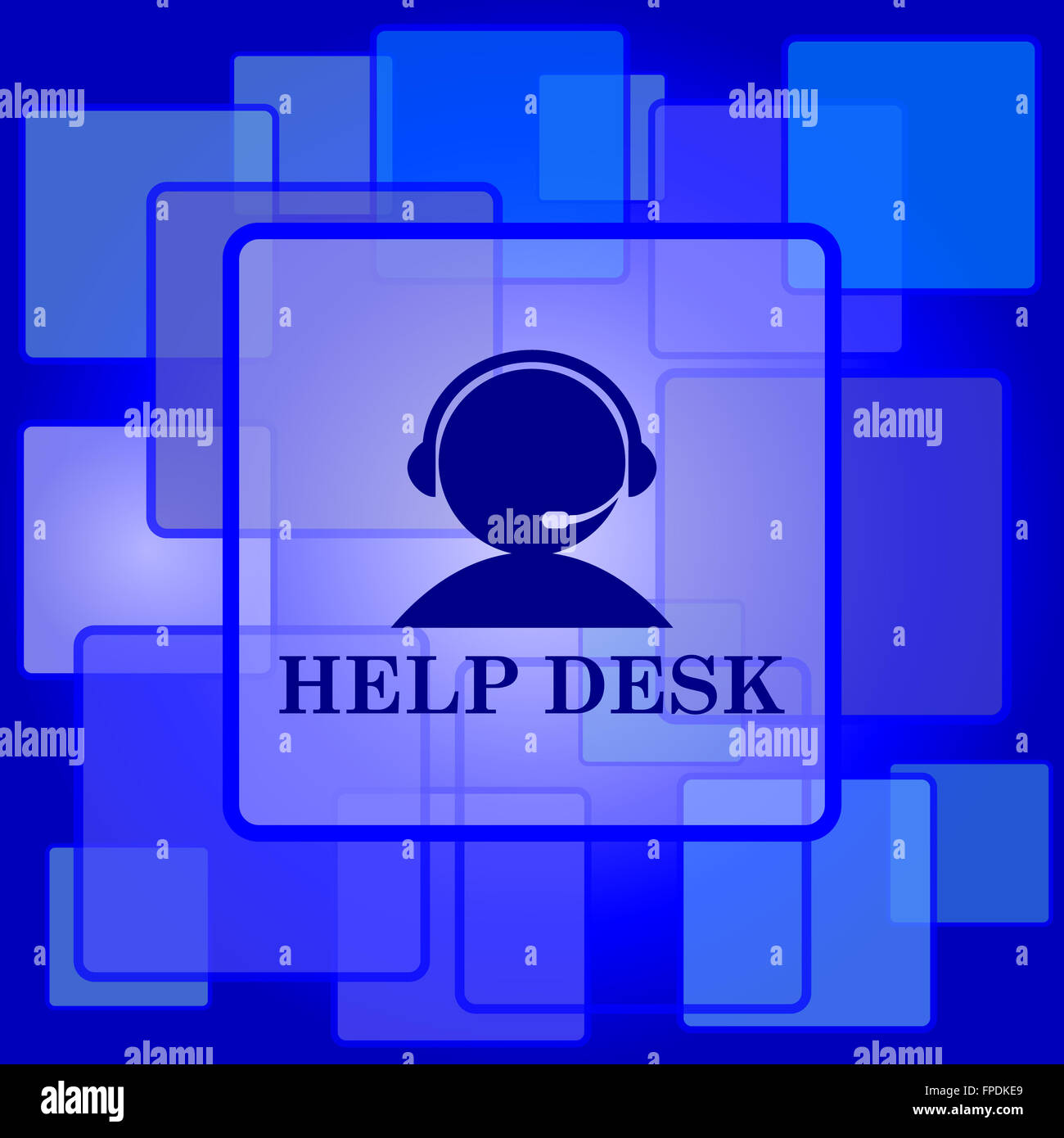 Helpdesk icon. Internet button on abstract background Stock Photo - Alamy
