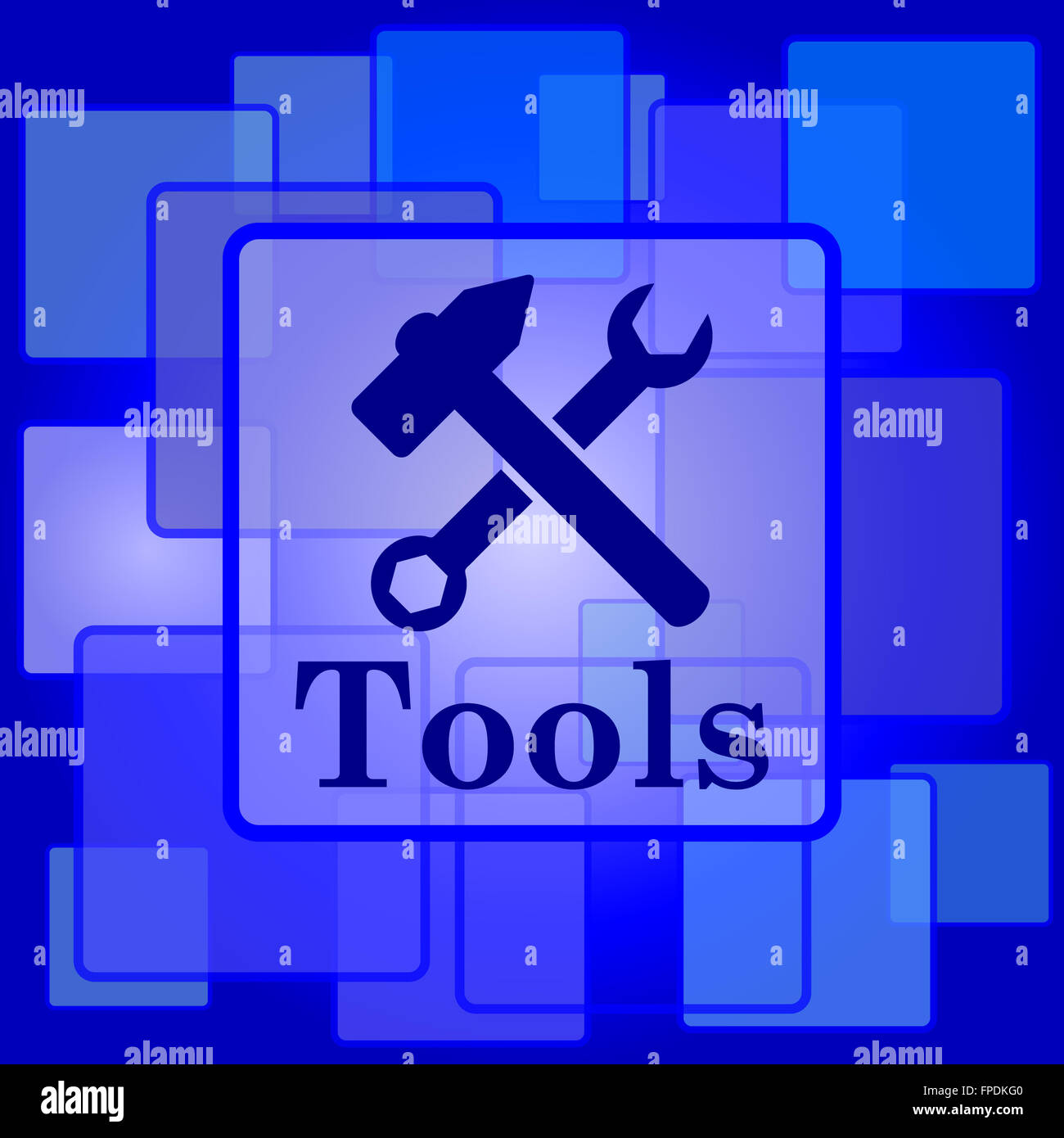 Tools icon. Internet button on abstract background Stock Photo - Alamy