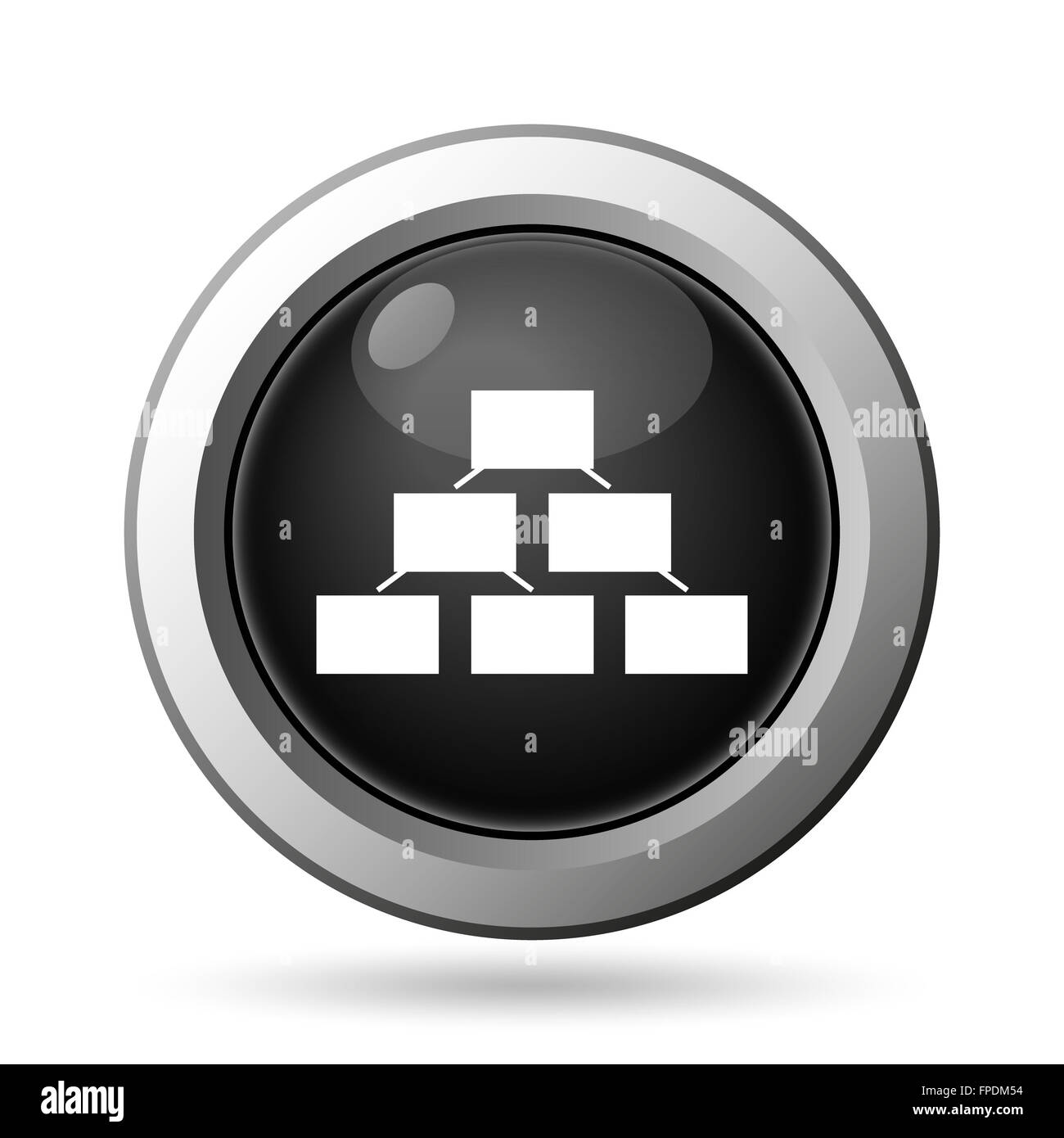 Organizational chart icon. Internet button on white background Stock ...