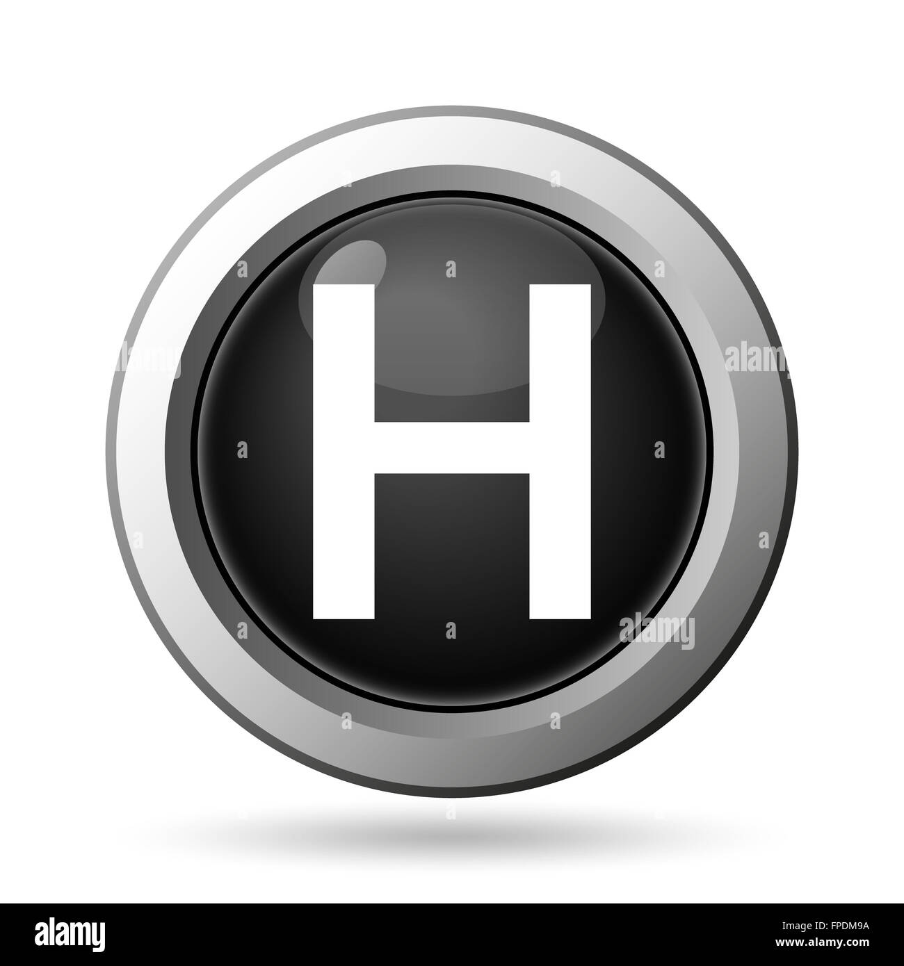 Hospital icon. Internet button on white background. Stock Photo