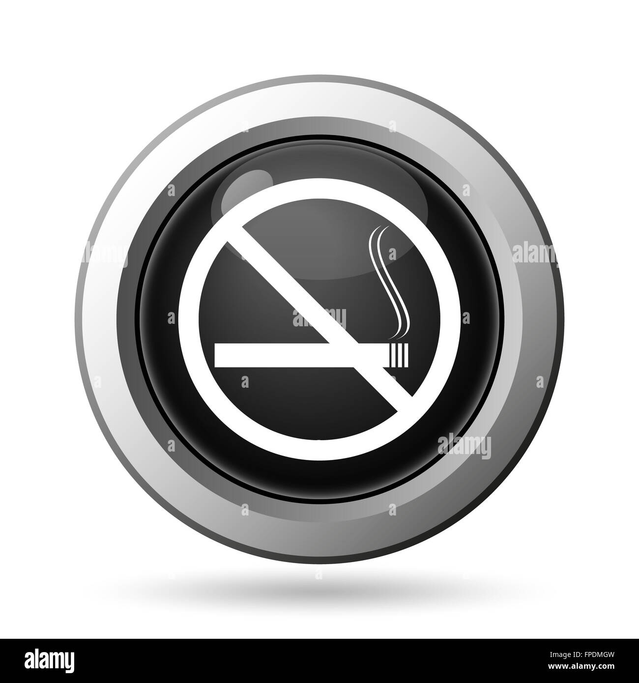 No smoking icon. Internet button on white background Stock Photo - Alamy