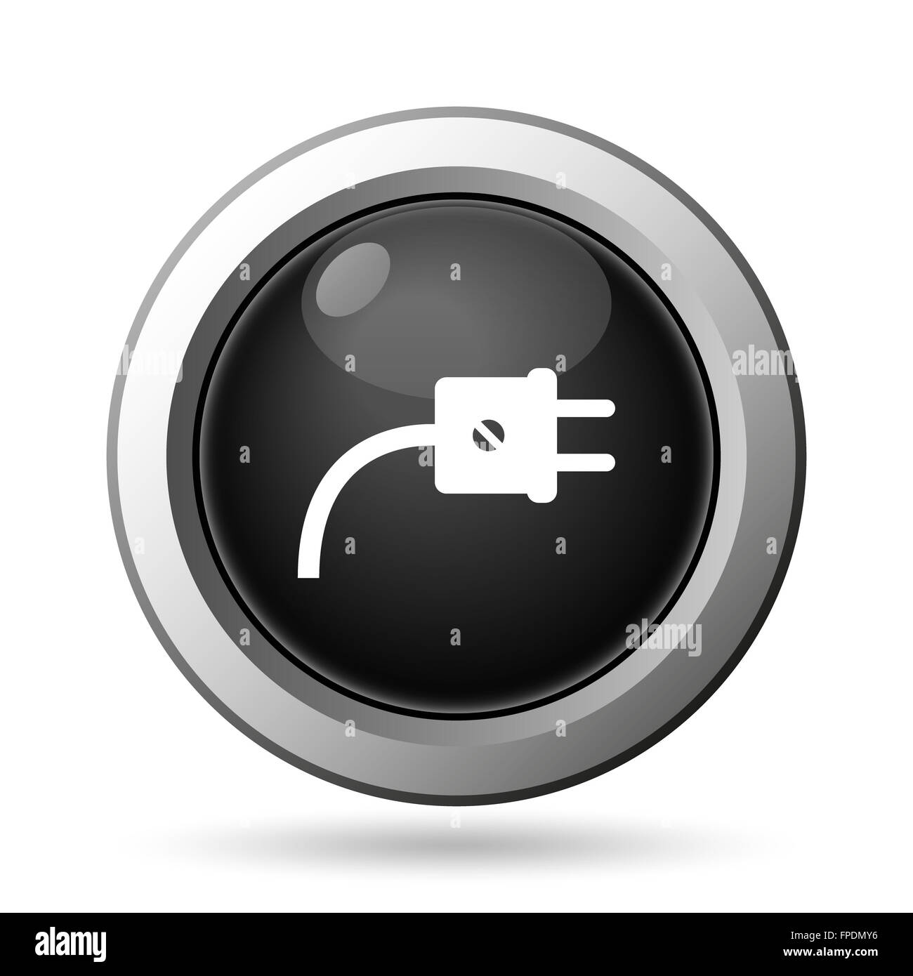Plug icon. Internet button on white background Stock Photo - Alamy
