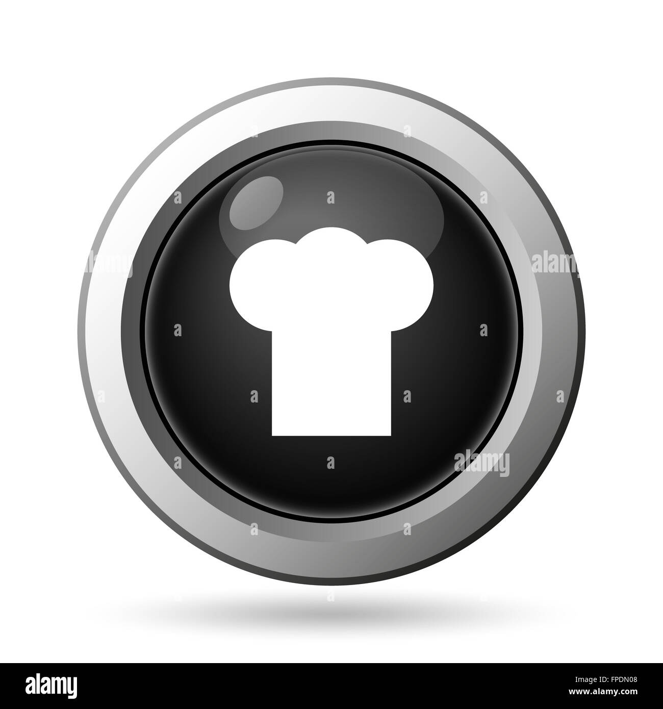 Chef icon. Internet button on white background Stock Photo - Alamy