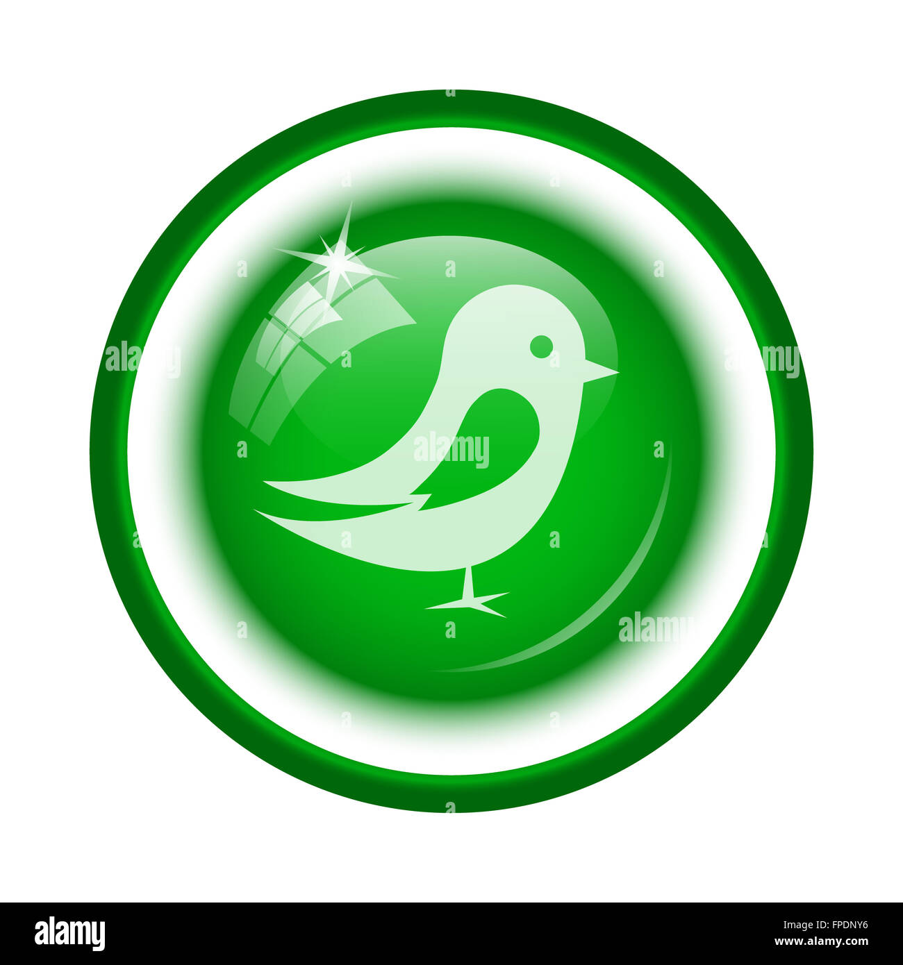 Bird icon. Internet button on white background Stock Photo - Alamy