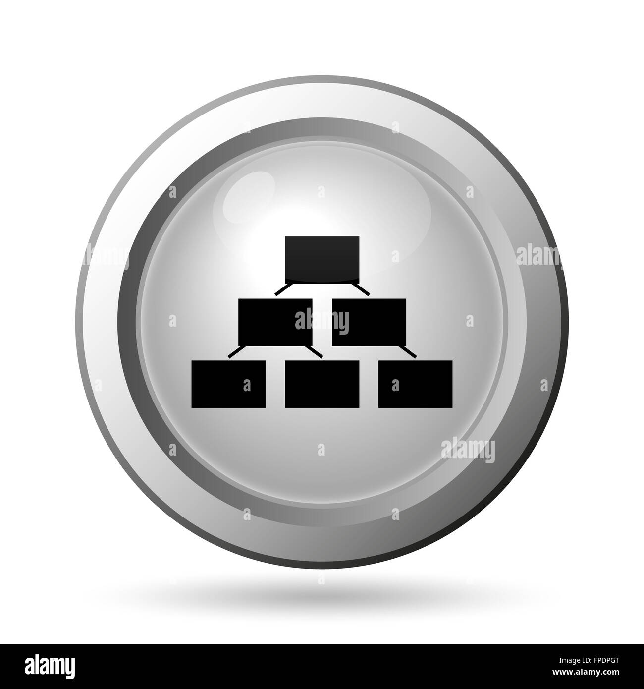 Organizational chart icon. Internet button on white background Stock ...