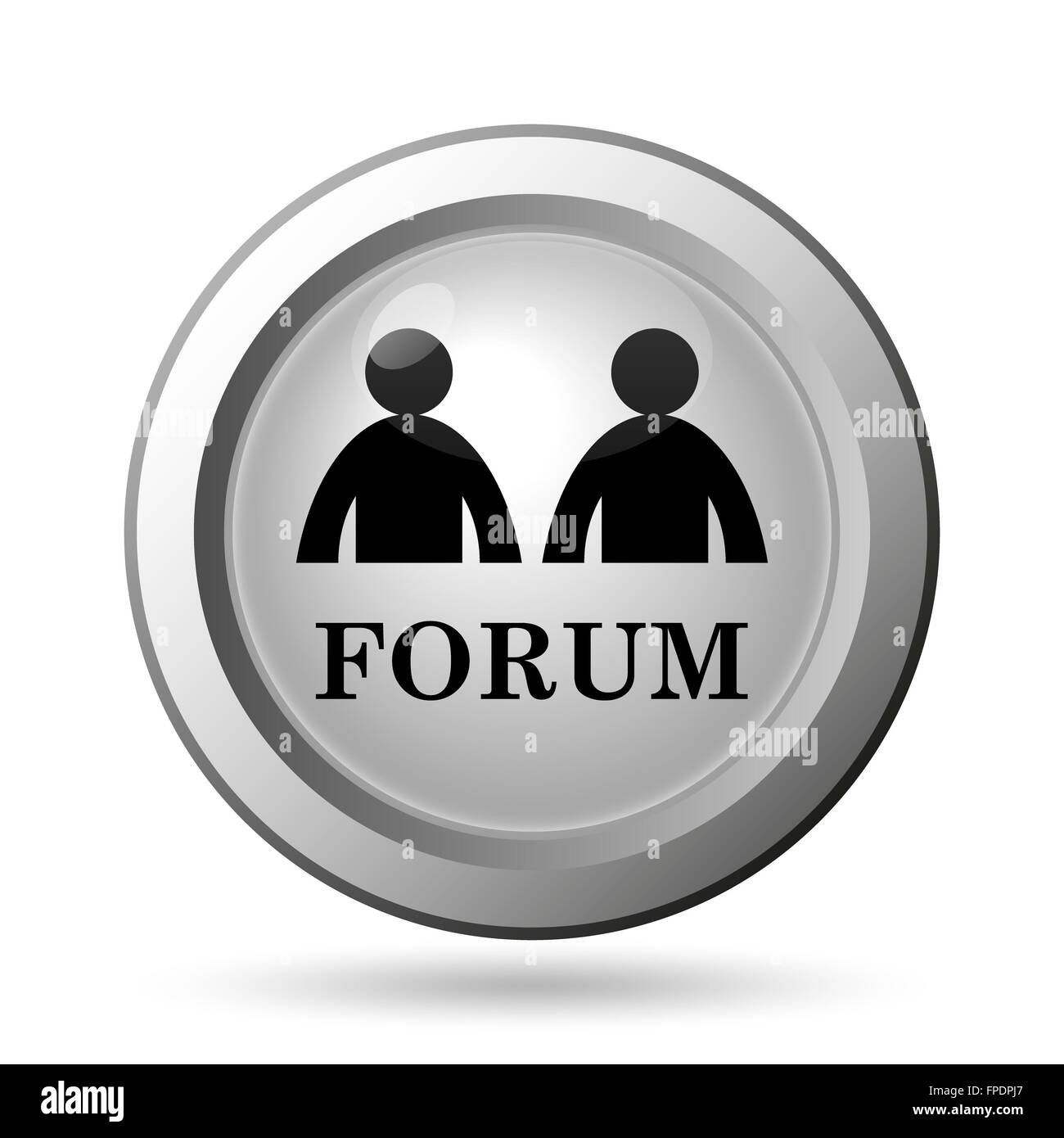 Forum icon. Internet button on white background Stock Photo - Alamy