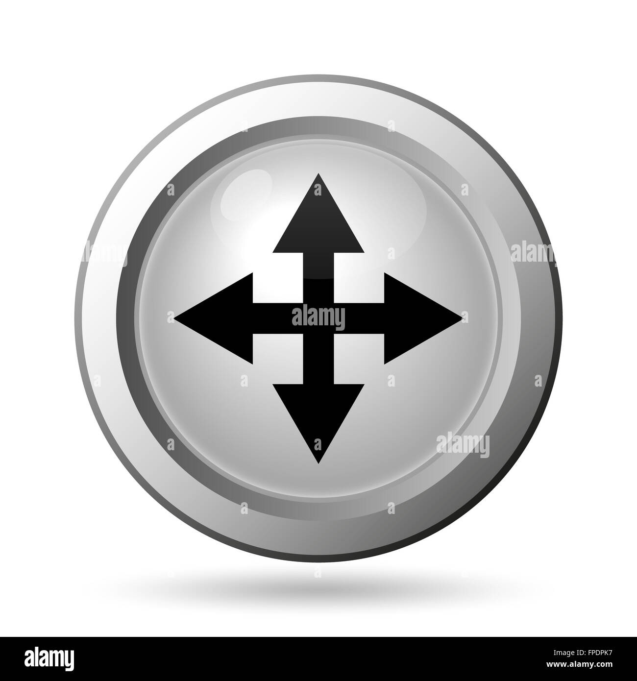 Full screen icon. Internet button on white background Stock Photo - Alamy