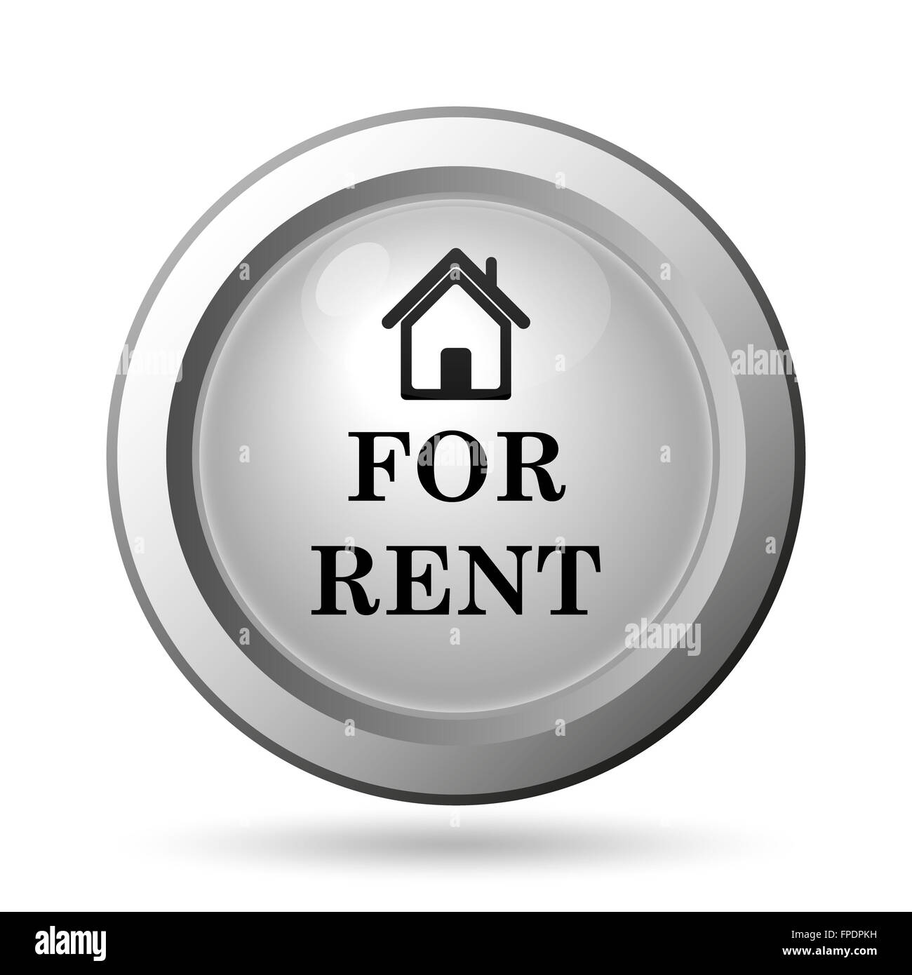 For rent icon. Internet button on white background Stock Photo - Alamy