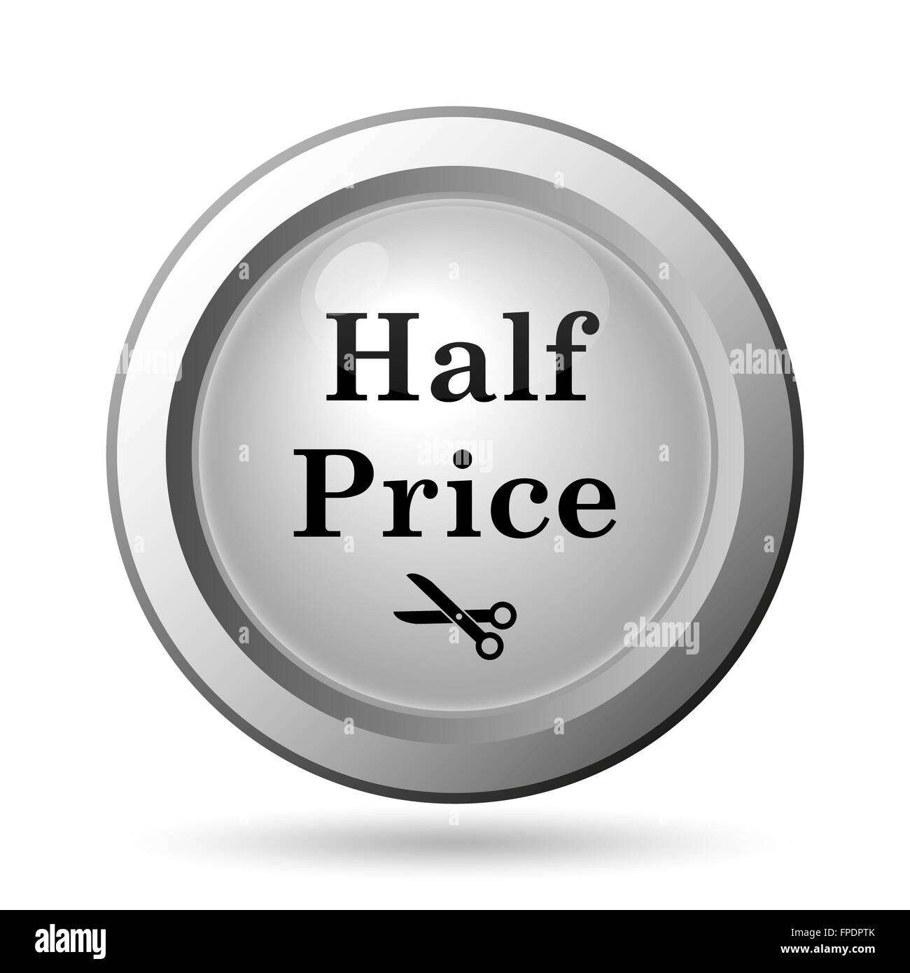 3d half price button hi-res stock photography and images - Alamy