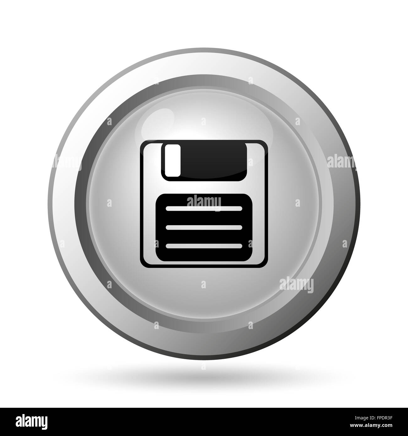 Save icon. Internet button on white background Stock Photo - Alamy