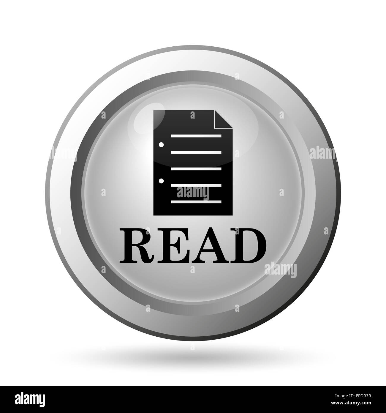 Read icon. Internet button on white background Stock Photo - Alamy