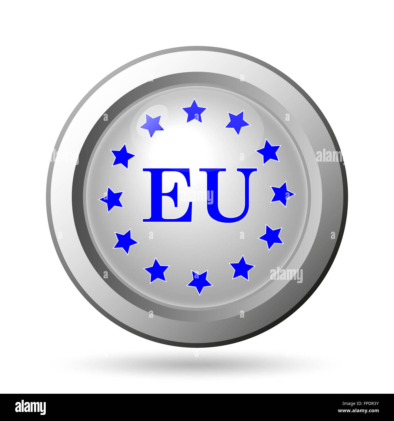 European union icon. Internet button on white background Stock Photo ...