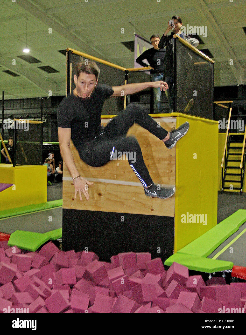 TOWIE Star Joey Essex at the official opening of Base Jump Trampoline