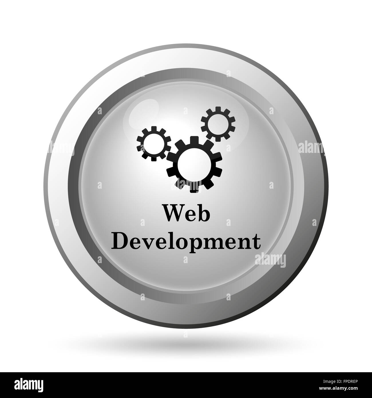 Web development icon. Internet button on white background Stock Photo ...