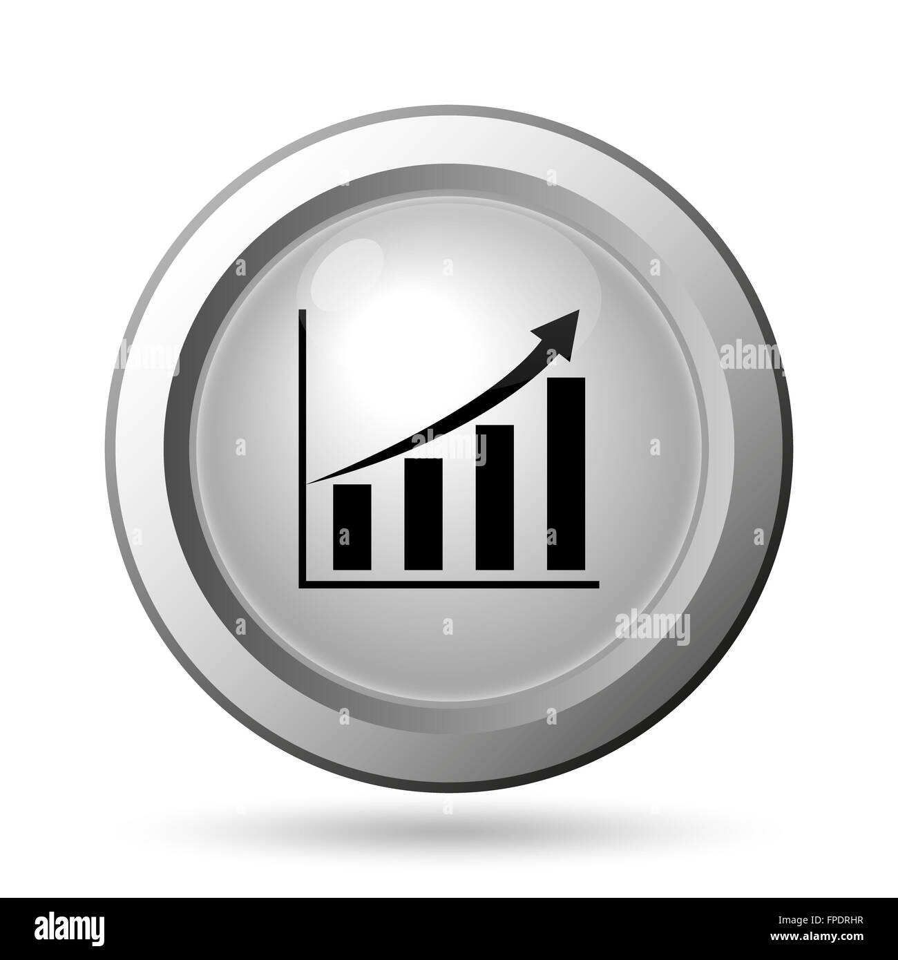 Chart icon. Internet button on white background Stock Photo - Alamy