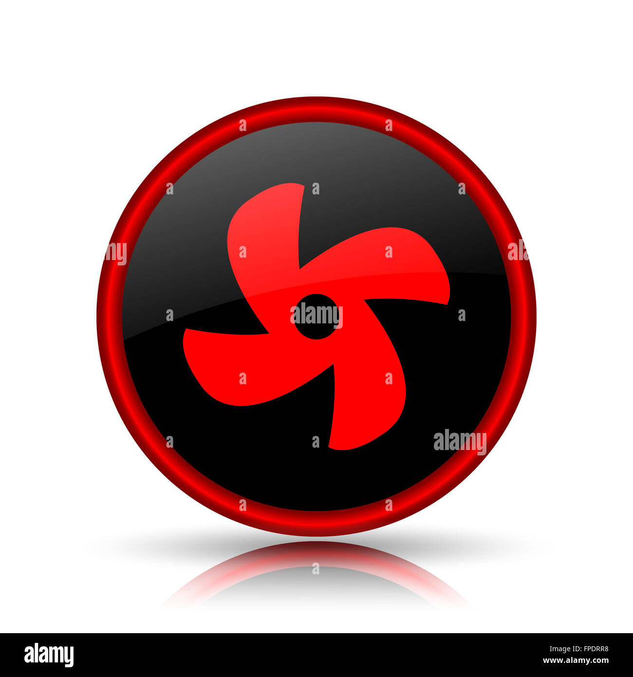 Fan icon. Internet button on white background Stock Photo - Alamy